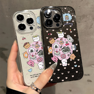 ✨จัดส่งฟรีในพื้นที่✨Pet Party Glitterเคสโทรศัพท์สำหรับiPhone 16 15 14 13 78PLUS PRO PROMAX XR XS