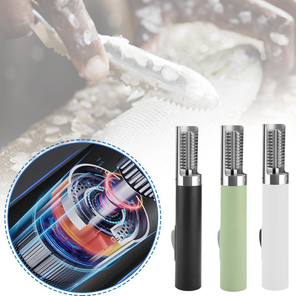 ไฟฟ้าปลา Scaler ทําความสะอาดตกปลา Scalers อาหารทะเลอาหารทะเล Fish Scraper Scaler ทําความสะอาด P0q5