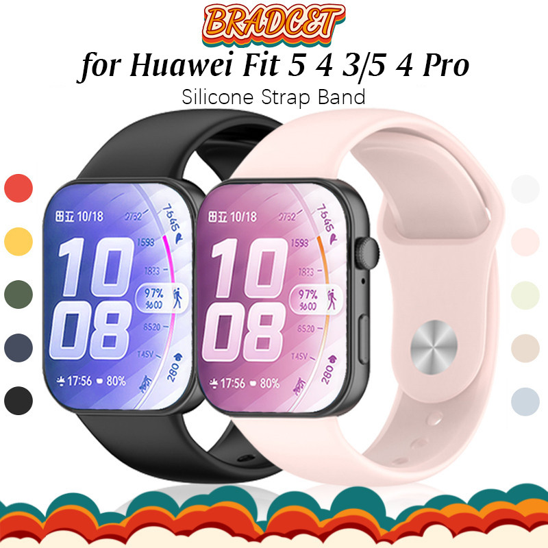 สายยางกีฬา for Huawei Watch Fit 5 4 3 / 5 Pro / 4 Pro สายรัดข้อมือซิลิโคนอ่อนนุ่มสำหรับสายนาฬิกาสมาร์ท