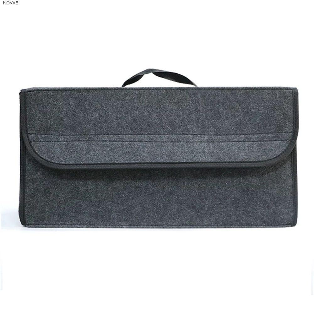 NOVAE รถ Trunk Organizer อุปกรณ์ตกแต่งภายในอัตโนมัติพับ Felt ผ้า Anti Slip กล่องเก็บของท้ายรถขนาดใหญ่ ราคา ถูกที่สุด ดีลบีเคเค