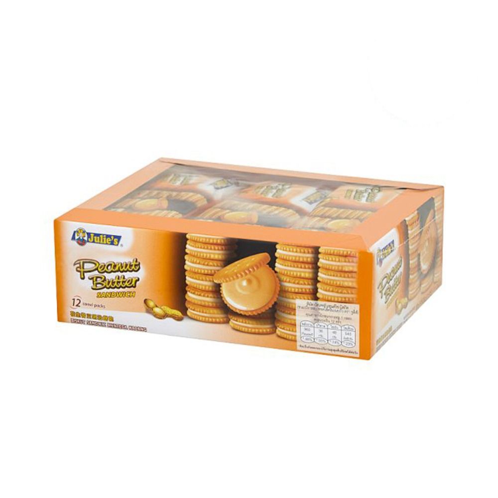 [สินค้าส่งด่วน] จูลี่ส์ขนมปังสอดไส้เนยถั่ว 15 กรัม P12 JULIES PEANUT BUTTER SANDWICH 15 G P12