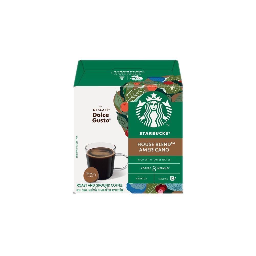 [สินค้าส่งด่วน] สตาบัคส์เฮ้าส์เบลนด์อเมริกาโน8.5ก.X12CAP STARBUCKS HOUSE BLEND AMERICANO 8.5GX12
