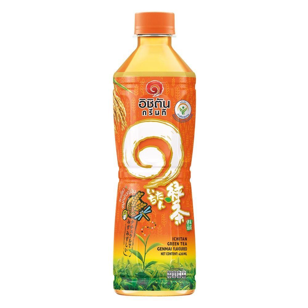 [สินค้าส่งด่วน] อิชิตันกรีนทีออร์แกนิคจมูกข้าวญี่ปุ่น420 ICHITAN ORGANIC GREEN TEA GENMAICHA420ML