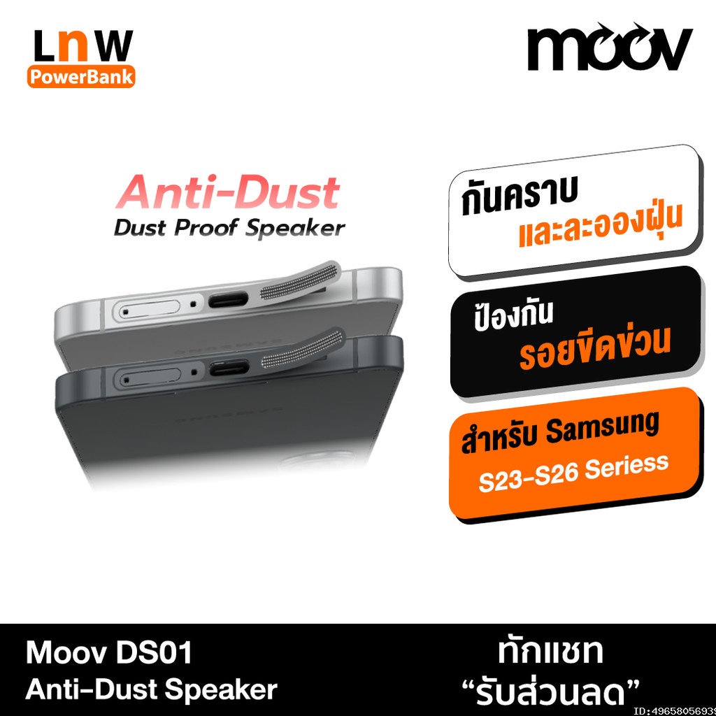 [ส่งด่วน] Moov DS01 ฟิล์ม กันฝุ่นลำโพง สำหรับ Samsung S26 Ultra S25 Plus S24 S23 สติ๊กเกอร์ กันฝุ่น