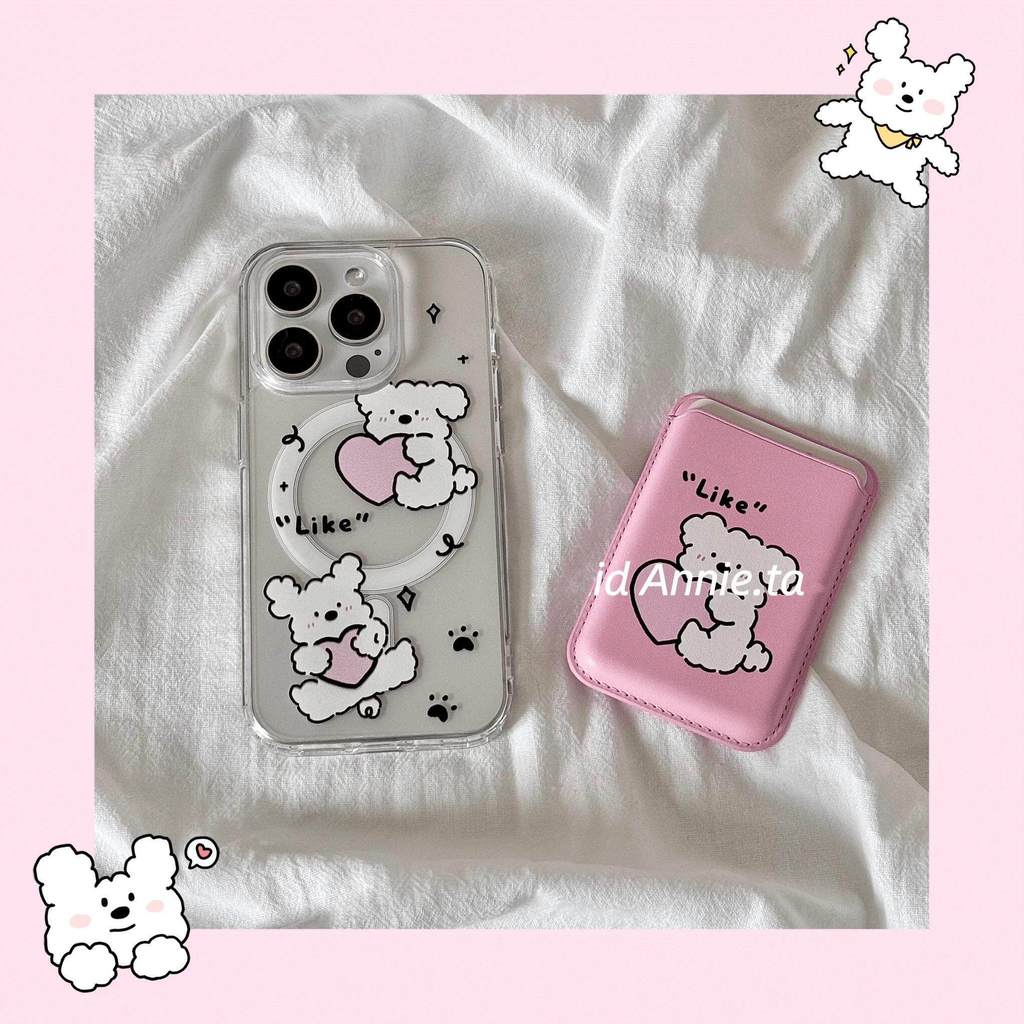 magsafe wallet magnetic wallet Puppy Magnetic Card Holder เหมาะสําหรับ Xiaomi 14/13U Soft 10/12/10S 