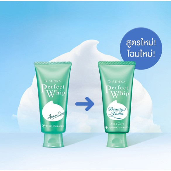 Senka Perfect Whip Acne Care 100g เซนกะ โฟมล้างหน้า