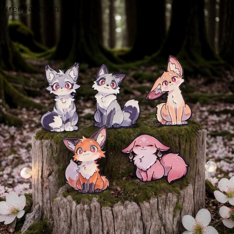 [FREG] น่ารัก Fox Enamel Pins เข็มกลัดโลหะ Bapa หมวกกระเป๋าคอปกป้ายเครื่องประดับคอลเลกชันของขวัญ FDH