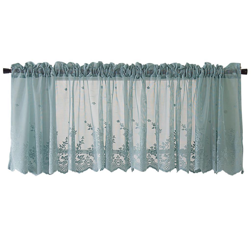 Magicstore หน้าต่างสั้น Valance ผ้าม่านกันแสงสําหรับห้องน้ําห้องครัวห้องนอนหน้าต่างขนาดเล็กพร้อมไฟปิ