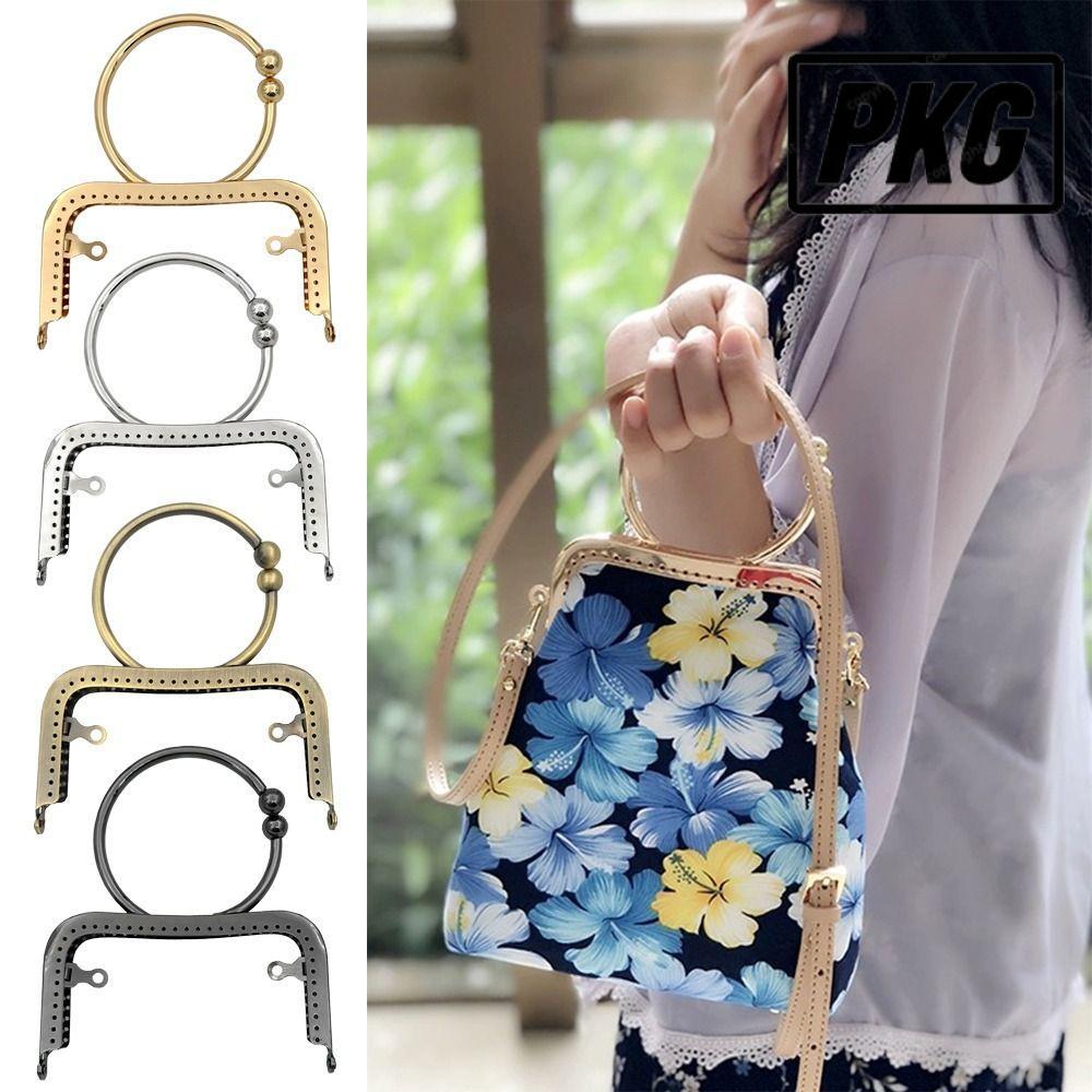 REPKG Purse Frame Kiss Clasp, Vintage Bag Hardware Purse Clasp Frame, Mini Metal Bag Frame Buckle Ba