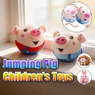 เก็บปลายทาง！หมูกระโดดเด้งดึ๋งเด็ก ชาร์จ USB ร้องเพลง พูดได้ อัดเสียงได้ ตุ๊กตาหมู ของเล่น เด็กฝึกพูด