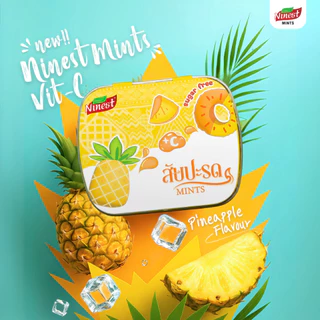 (Live Only) Ninest ลูกอมมิ้นต์ วิตามินซี ไร้น้ำตาล กรัม อร่อย สดชื่น ลูกอมดับมิ้นรสผล Cooling Mint 3 ชิ้น แถม 1 พวง