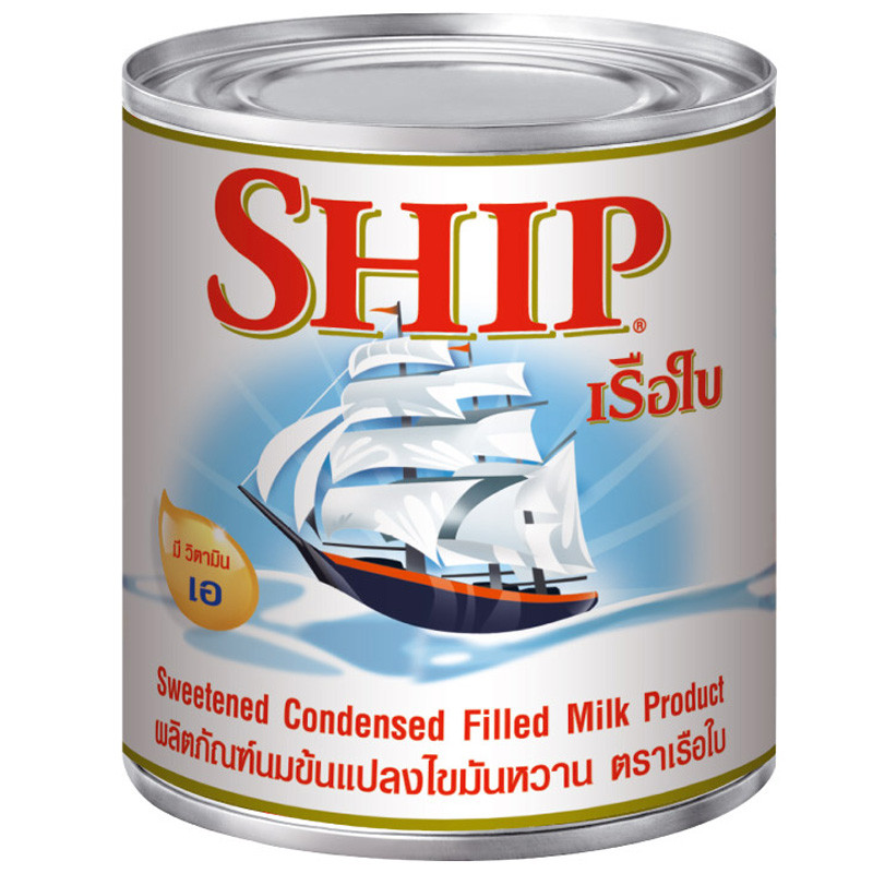 เรือใบนมข้นหวาน 370กรัม Ship Sweetened Condensed Milk 370g. [หมายเลขบาร์โค้ด 8850188130103 ]