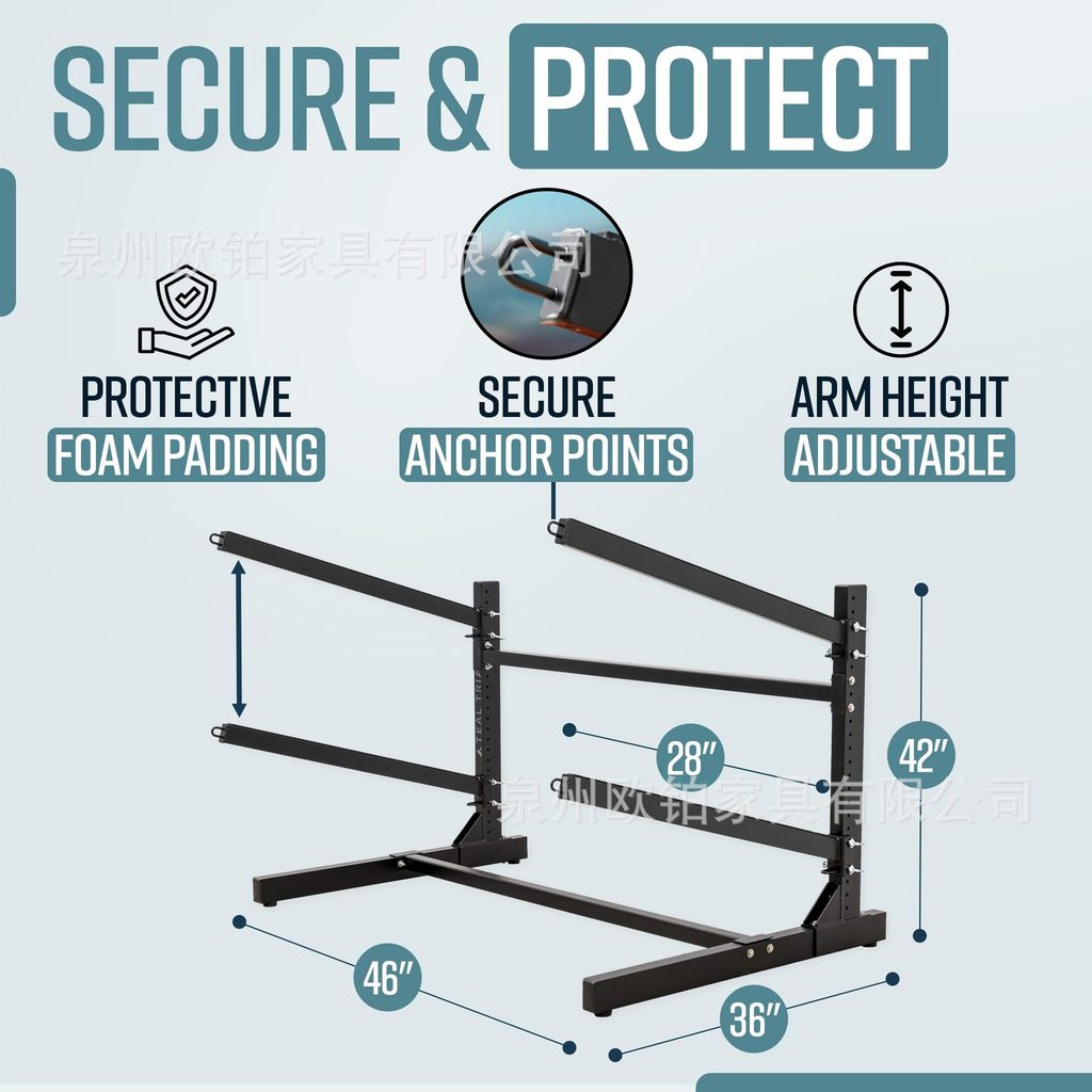 ปัจจุบันขายร้อน Kayak Storage Rack, Heavy-Duty Kayak Rack สําหรับโรงรถและกิจกรรมกลางแจ้ง