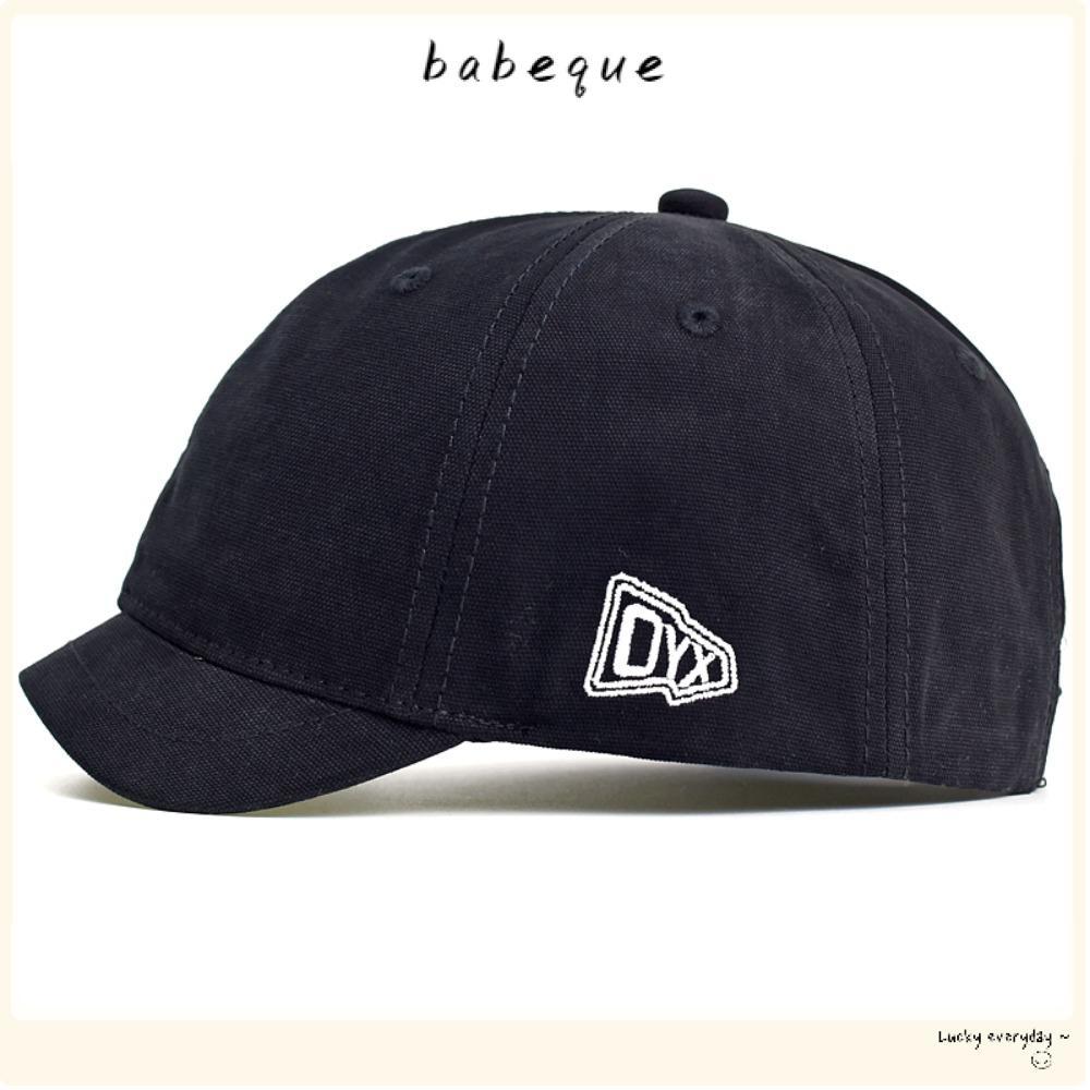หมวกพ่อ BABEQUE, หมวกเบสบอลผ้าฝ้ายปีกสั้น, หมวกท็อปแบบนุ่มสไตล์ Trucker