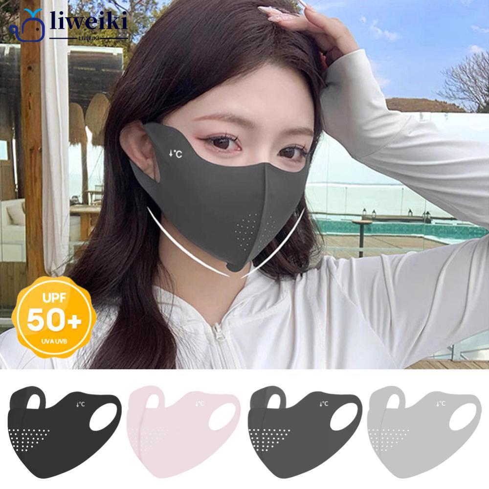 LIWEKI Breathable ผู้หญิงฤดูร้อน UV Protection Face Mask Ice Skin Cover Outdoor Wrap Cover กีฬาขี่จั