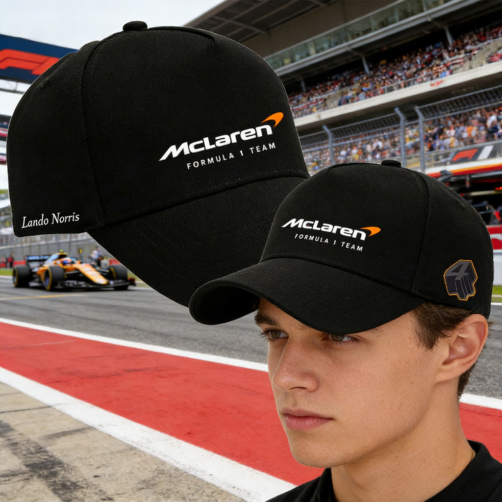 ⚽ Fashion Hat Mclaren F1 Racing Team Lando Norris Duck Tongue Hat Mens Cotton Sweating Sunshade Edit