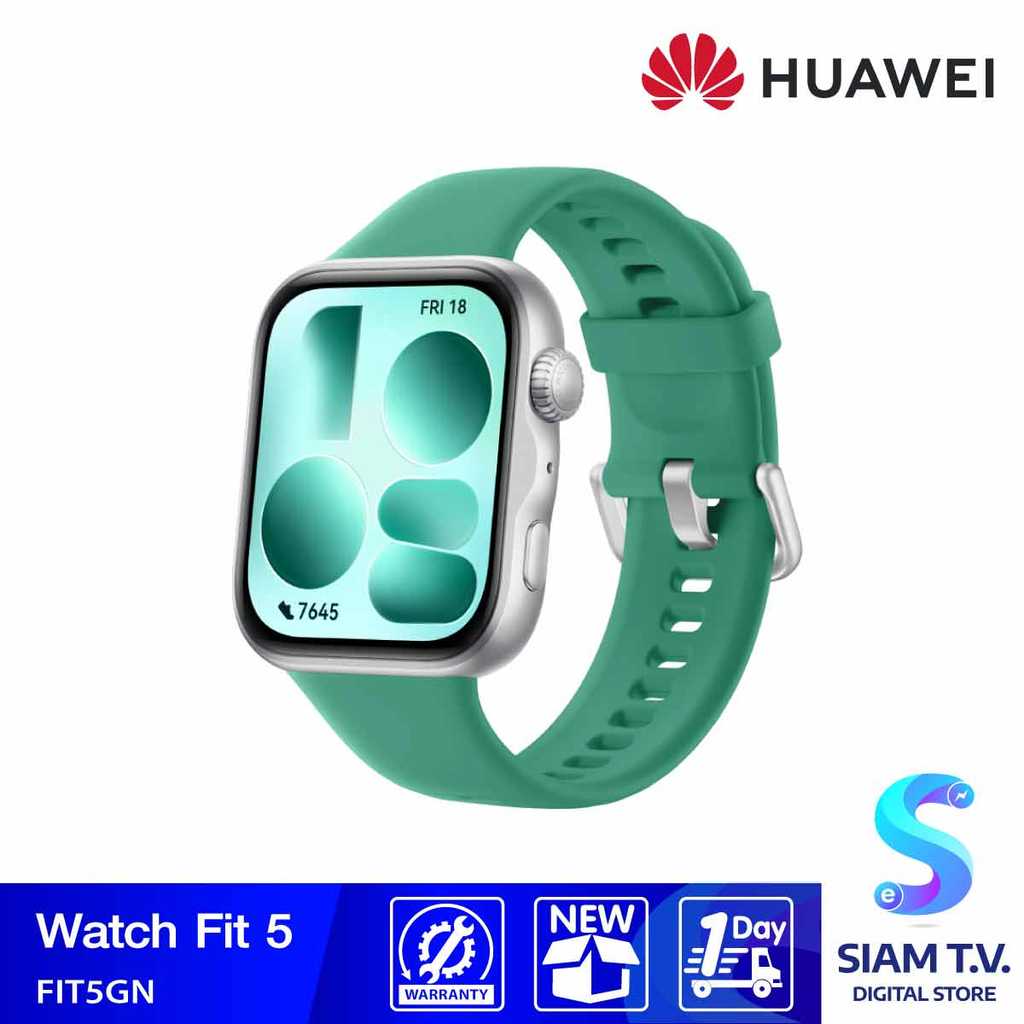 Huawei Watch Fit 5 - Green (Fluoroelastomer Strap) โดย สยามทีวี by Siam T.V.
