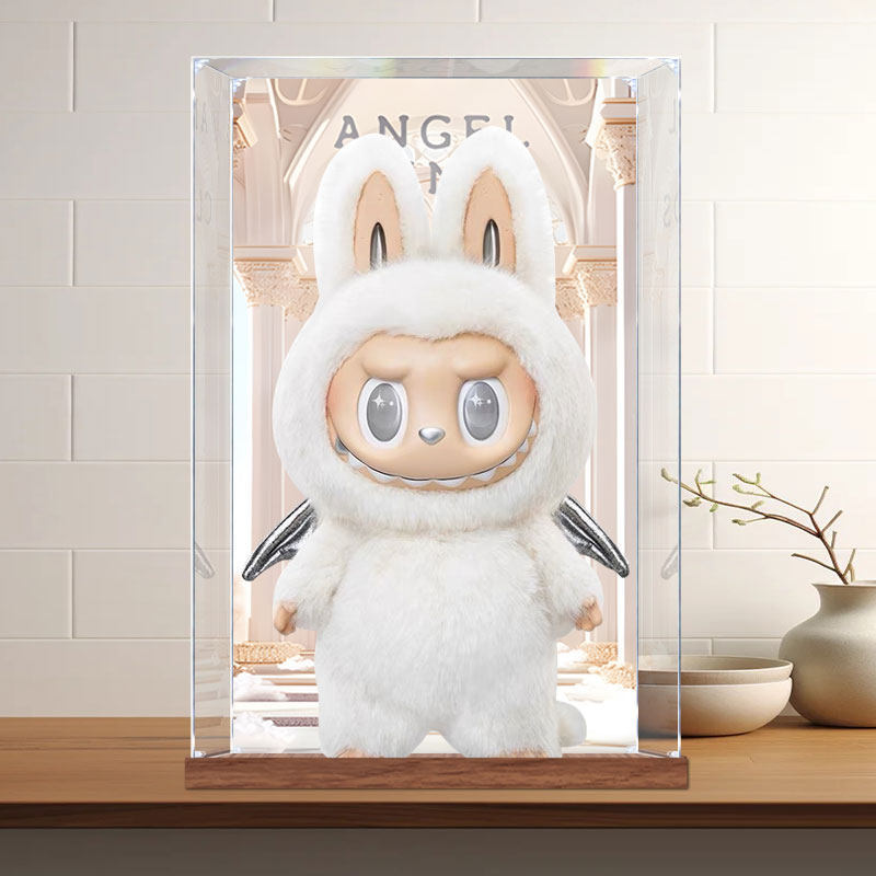 [กล่องแสดงโปร่งใส] กล่องแสดงอะคริลิคเหมาะสําหรับ Popmart zimomo Yin Sunny Angel Captain Figure labu 