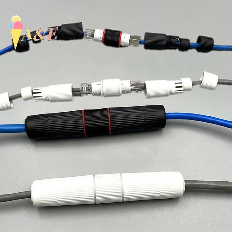 [QIMO] 1 ชิ้น RJ45 Doing Connector เครือข่ายอีเธอร์เน็ตตรงผ่านกันน้ํา IP67 Header บรอดแบนด์กลางแจ้งสายเคเบิลเครือข่าย Extender