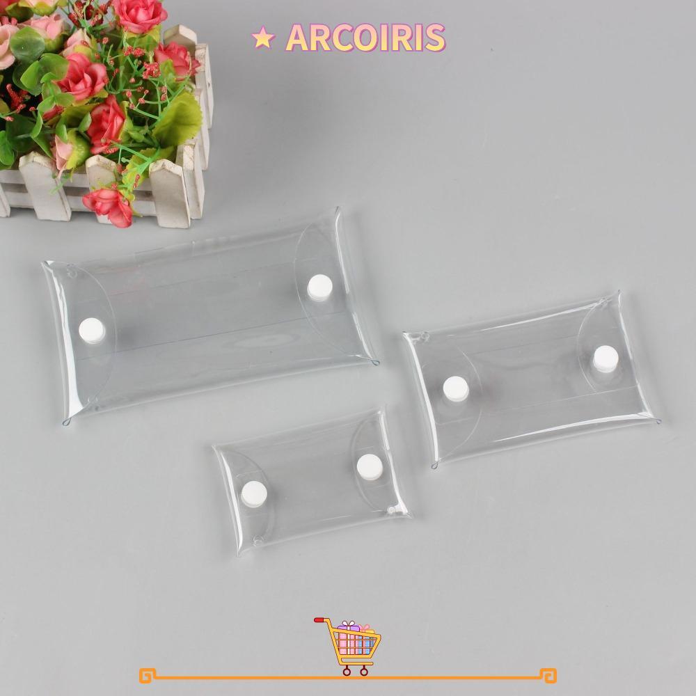 ARCOIRIS Zero Wallet, PVC with Buckle Coin Purse, Style Waterproof Transparent Multi-size Card Holde