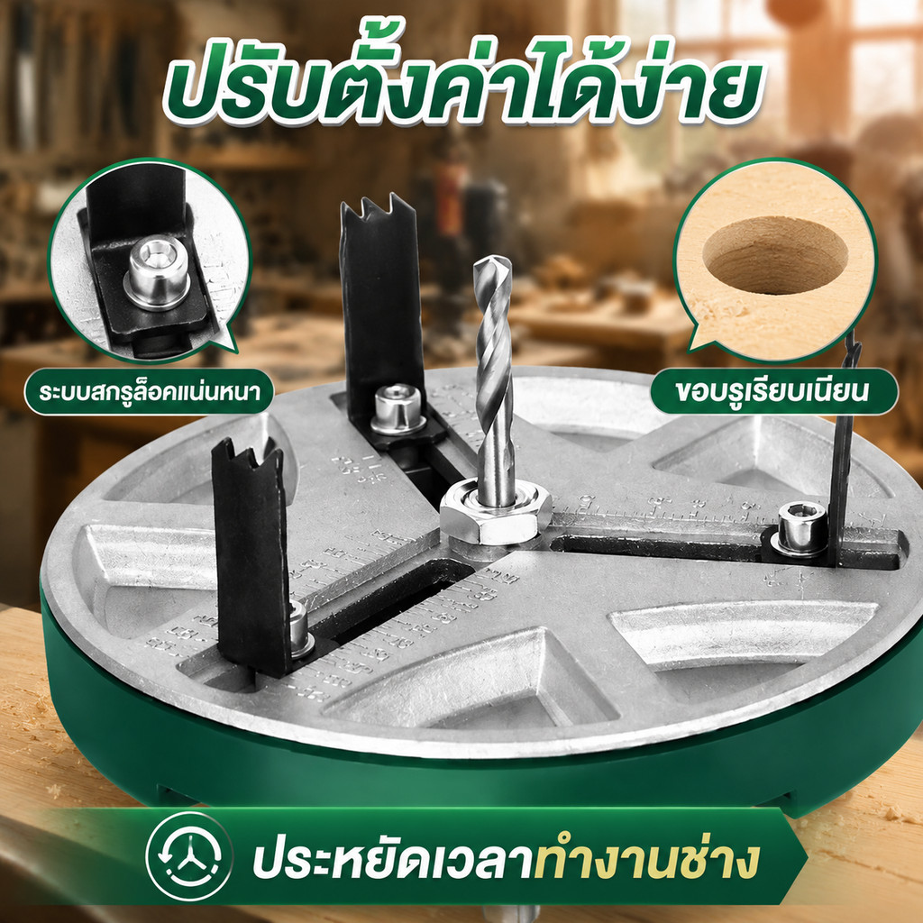 เลื่อยเจาะรูขนาดเส้นผ่านศูนย์กลางปรับได้ รูปที่ 3