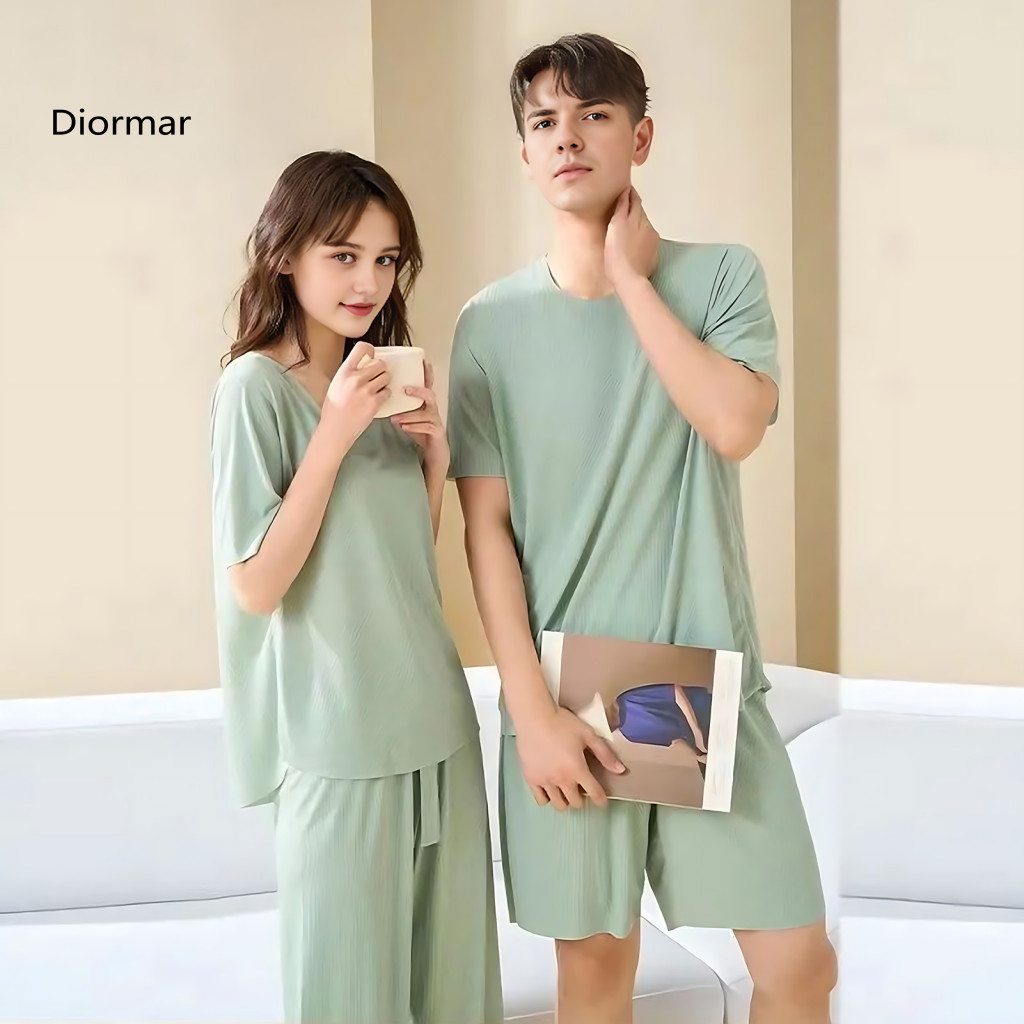 DM- ผู้ชาย ชุดลําลอง ชุดลําลอง ชุด 2 ชิ้นผู้ชายฤดูร้อน ชุดลําลอง ชุด โอ-คอแขนสั้นเอวยางยืดกางเกงขาสั