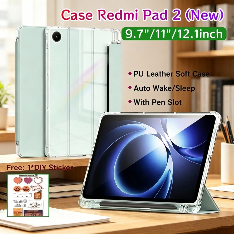 เคส RedMi Pad 2 9.7 นิ้ว/Redmi Pad 2 11 นิ้วพร้อมช่องเสียบปากกาเคสแม่เหล็กRedmi Pad 2 SEฝาครอบด้านหล