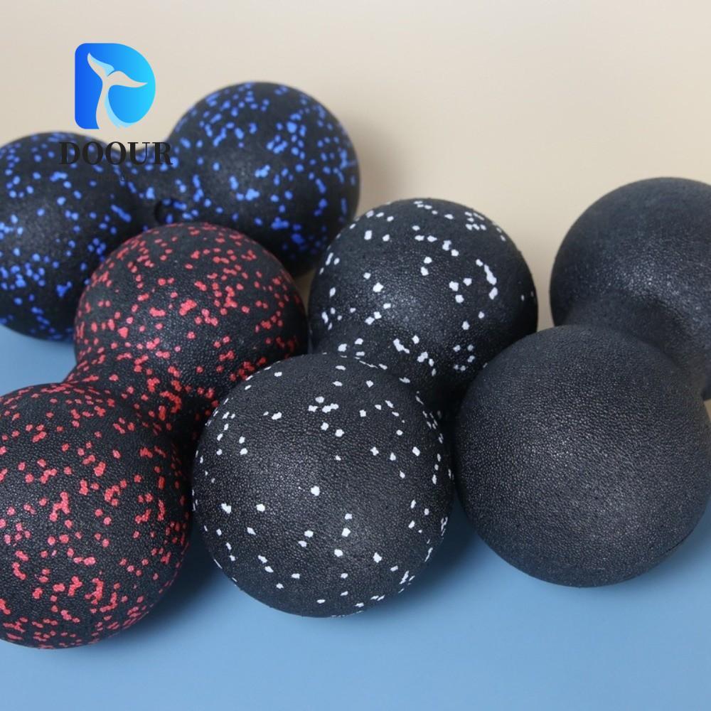 DOOUR Mobility Ball, Double Lacrosse Deep Tissue Massage Peanut Massage Ball, แบบพกพากายภาพบําบัดบรร