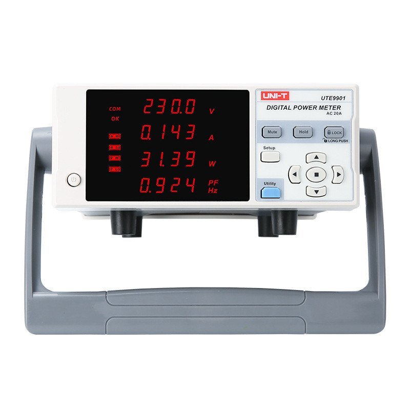 Ute9901 Power Tester Excellent Meter ute9800 การวัด 9999 W Parameters เยอรมันไฟฟ้า AC อัจฉริยะ Singl