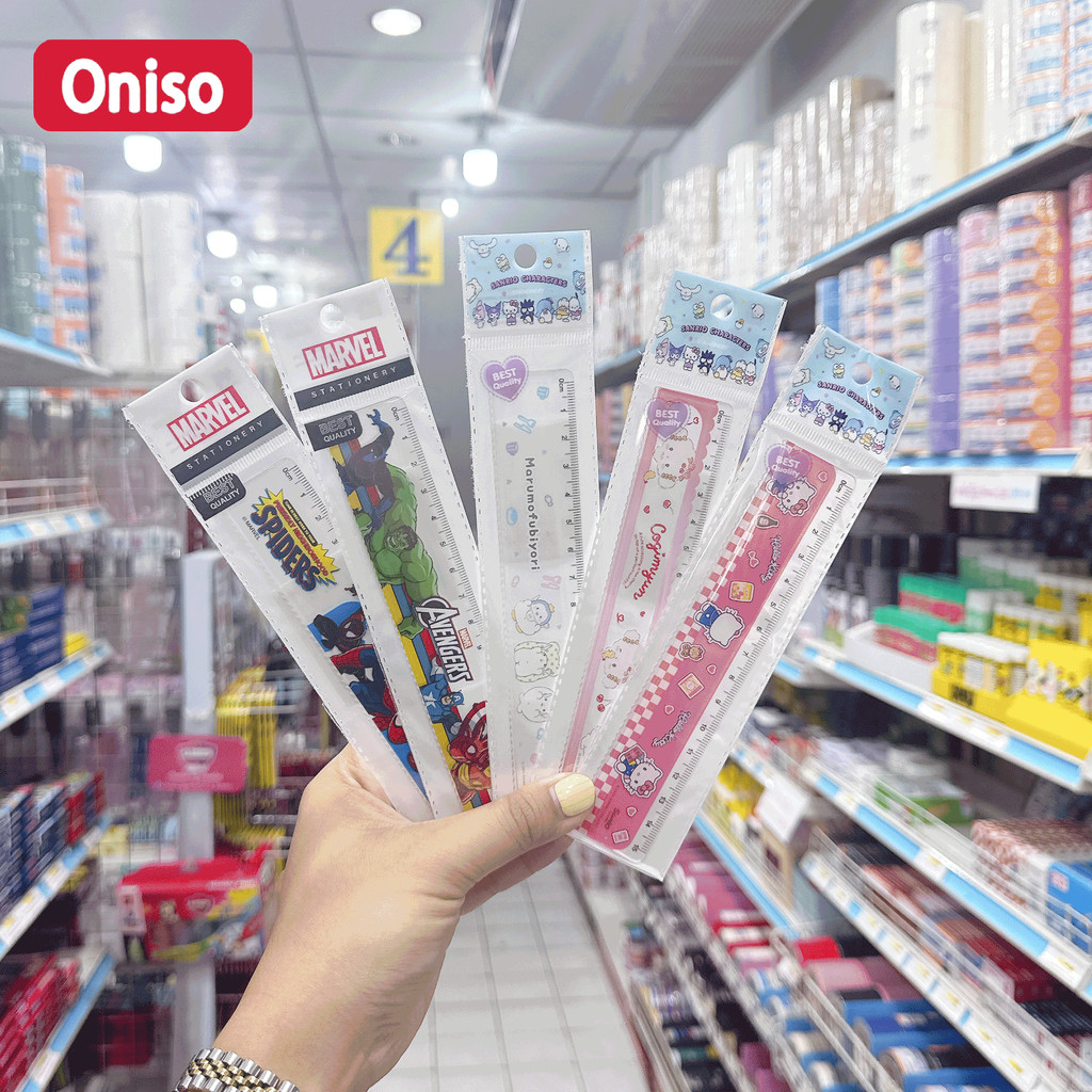 ไม้บรรทัด Ruler โอนิโซ Oniso ไม้บรรทัดพลาสติก ขนาด 15 ซม. ลิขสิทธิ์แท้ Sario รุ่น 2084 จำนวน 1 อัน