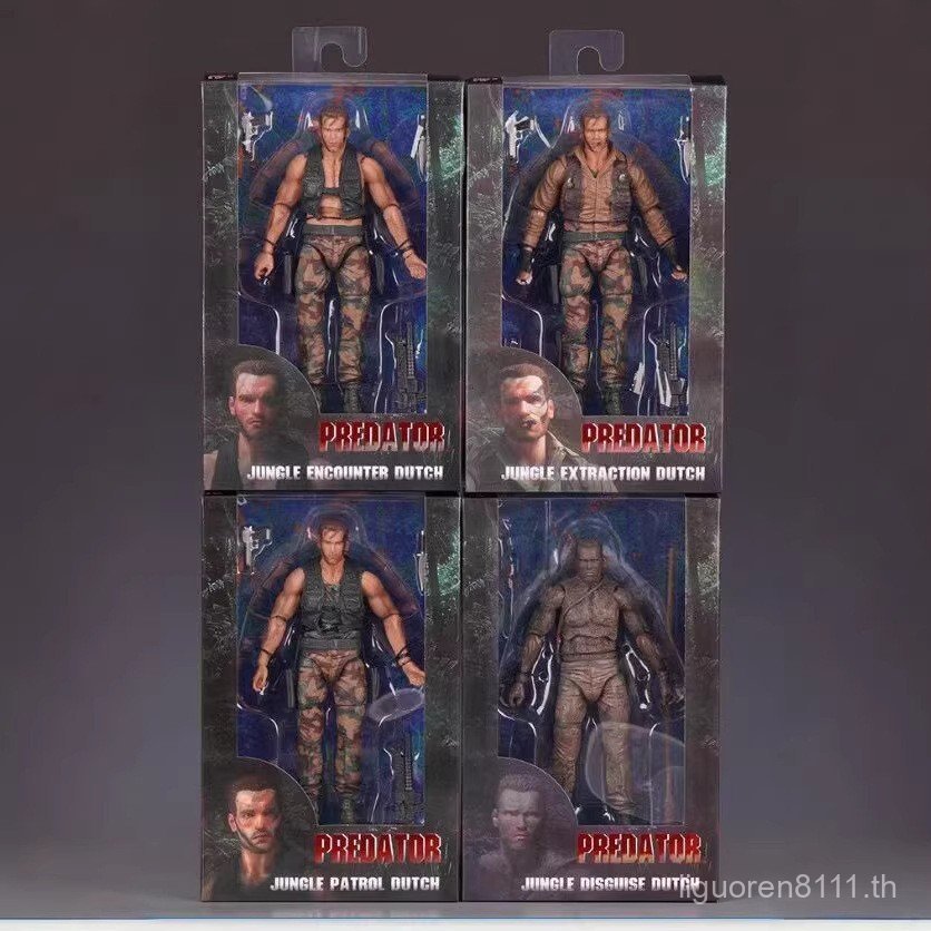คลังสินค้าพร้อม AC Factory NECA Predator 30th Anniversary Governor Arnold Archie Schwarzinger โมเดลโคลนสูบบุหรี่