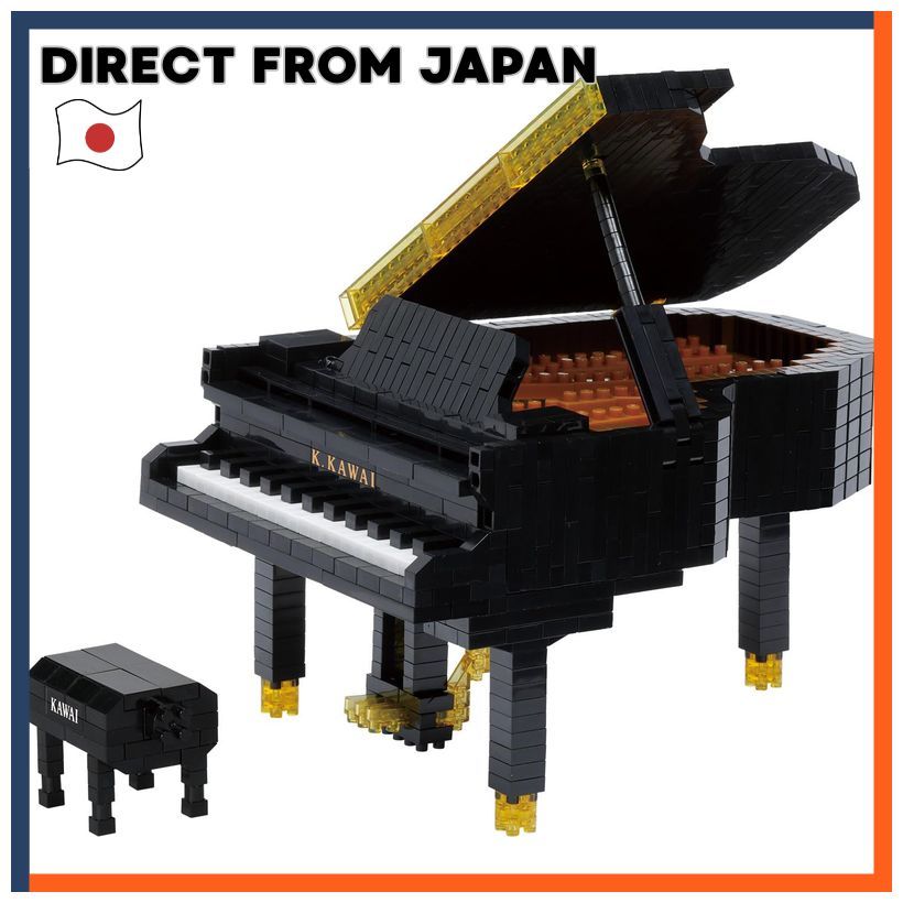 Kawada Nanoblock Kawai Grand Piano Model NBM-055 Interior Hobby For Ages 12+