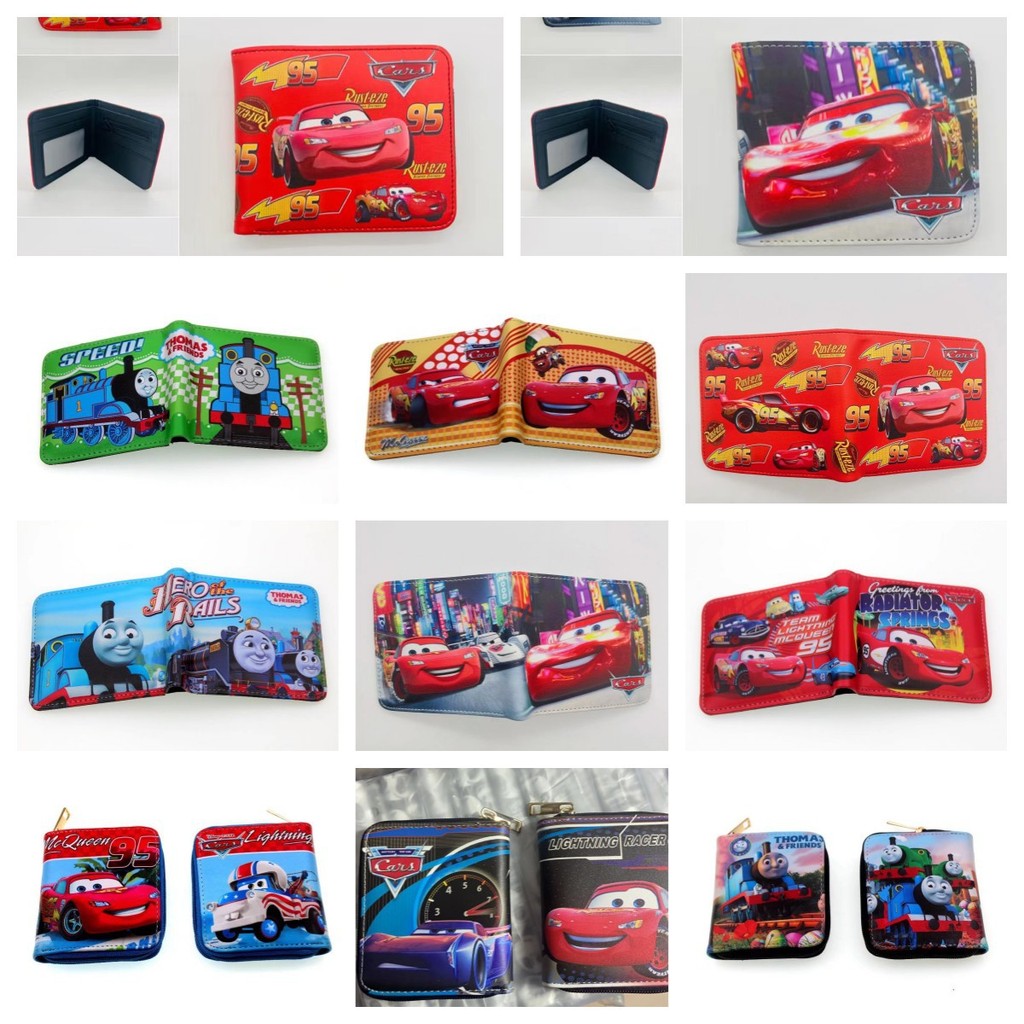 กระเป๋าใส่เหรียญพวกรูปการ์ตูน Car Story Lightning McQueen ทำจากPU หนัง สำหรับเด็กผู้ชายและผู้หญิง
