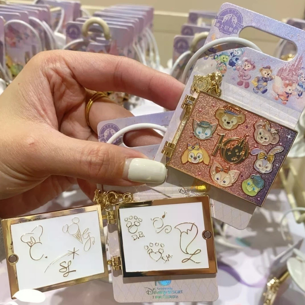 Shanghai Disney 10th Anniversary Lingna Belle Star Delu Seven Treasures ป้ายหมุนซิกเนเจอร์