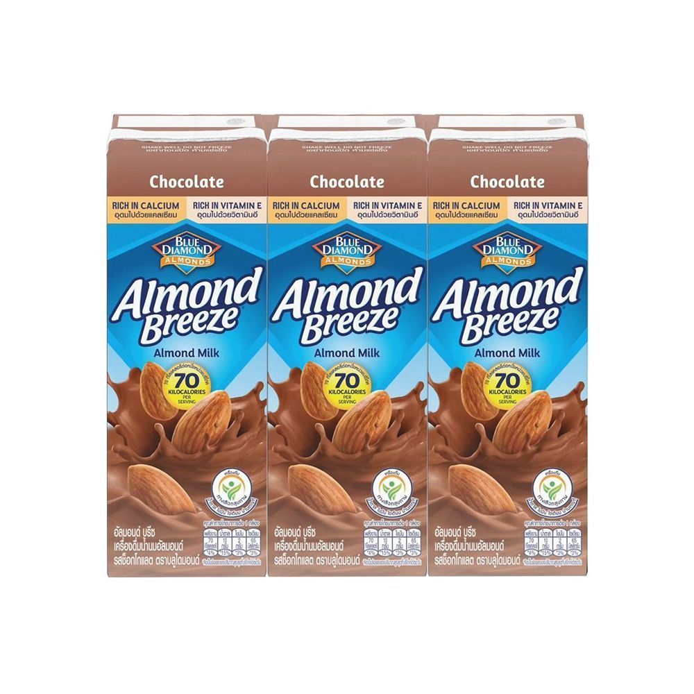 [สินค้าส่งด่วน] บลูไดมอนด์น้ำนมอัลมอนด์รสจืด180มล แพ็ค 3 BLUEDIAMOND UNSWEETENED ORIGINAL180ML PACK 3