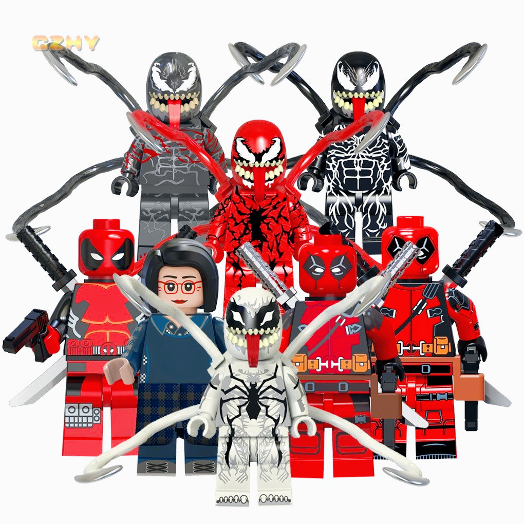 TV6203 Riot Venom Carnage Anti-Venom Mrs. เฉินซูเปอร์ฮีโร่อิฐเด็กการศึกษารวบรวมของเล่น
