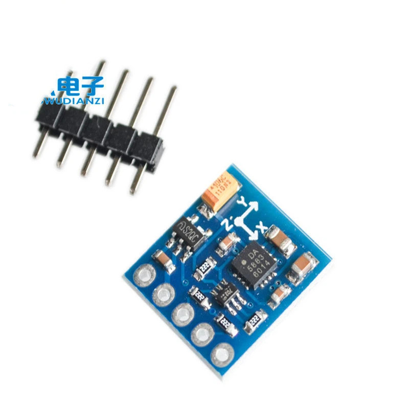 GY-271 QMC5883P เข็มทิศอิเล็กทรอนิกส์เข็มทิศโมดูลเซ็นเซอร์สนามแม่เหล็กสามแกน