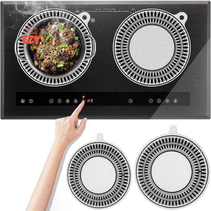 EZY 1 ชิ้น Induction Cooktop Mat Cooktop Scratch Protector สําหรับเตาแม่เหล็กไฟฟ้าซิลิโคน Non Slip Pad สําหรับ Air Fryer Liners ป้องกันใหม่