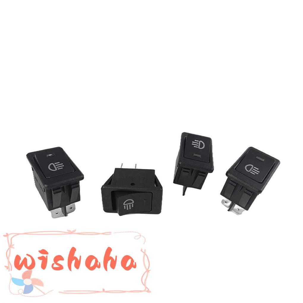 WISHAHA สวิตช์ไฟตัดหมอก LED 4 Pins สวิตช์โยกไฟแบบ Refitting