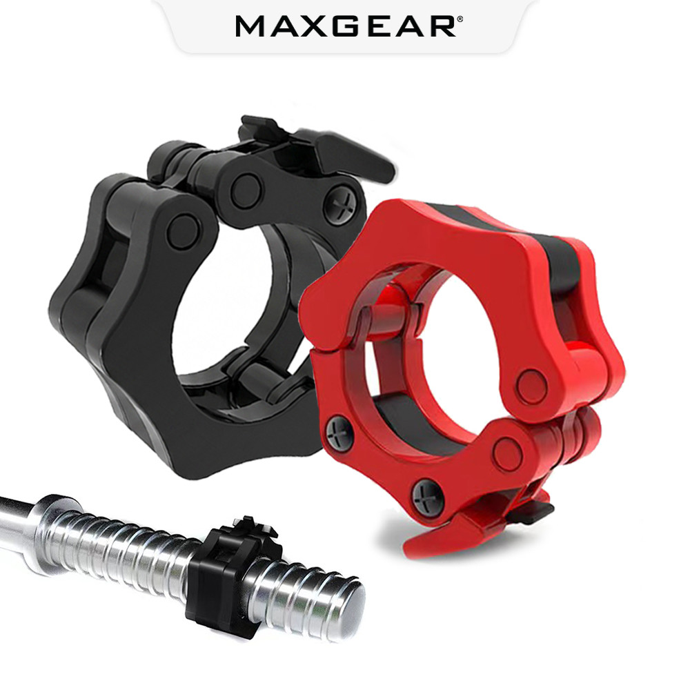 MAXGEAR Fitness Olympic Lock Clamp Barbell 50 มม. 1 คู่ Kunci Barbell Olimpik ล็อค Jaw Gym น้ําหนักล