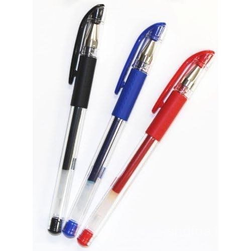 Uni-ball signo Rubber Grip & stick Retractable Ultra Micro Point Gel Pens -0.38mm-black.blue.red. 3 