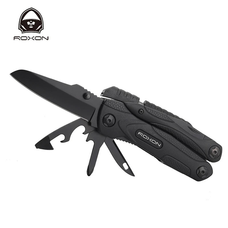 Roxon CM1349 Multitool Plier, 14-in-1 Multitools Folding Plier,อเนกประสงค์ Outdoor Survival แบบพกพาช