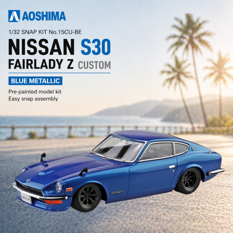 AOSHIMA Snap Kit Nissan Fairlady Z S30 Custom 1/32 Easy Assembly Model