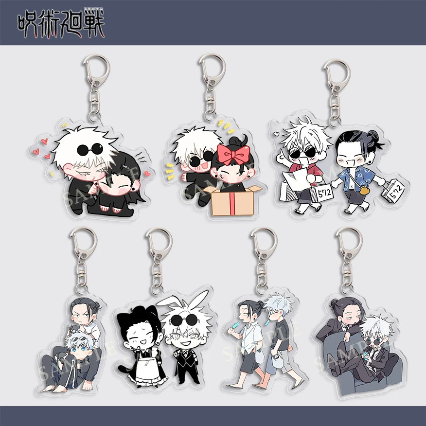 Jujutsu Kaisen Gojo Yuji Sukuna พวงกุญแจน่ารักจิบิอุปกรณ์ตกแต่ง 34