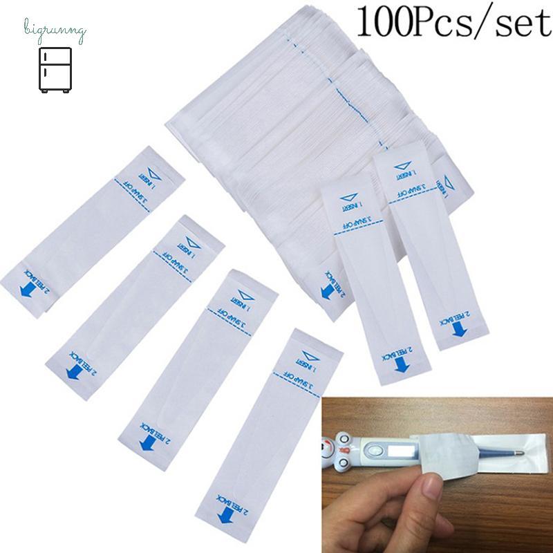 [BRN] 100 ชิ้น/เซ็ต Digital Temperature Probe Cover Disposable Protector ฝาครอบอิเล็กทรอนิกส์ TH