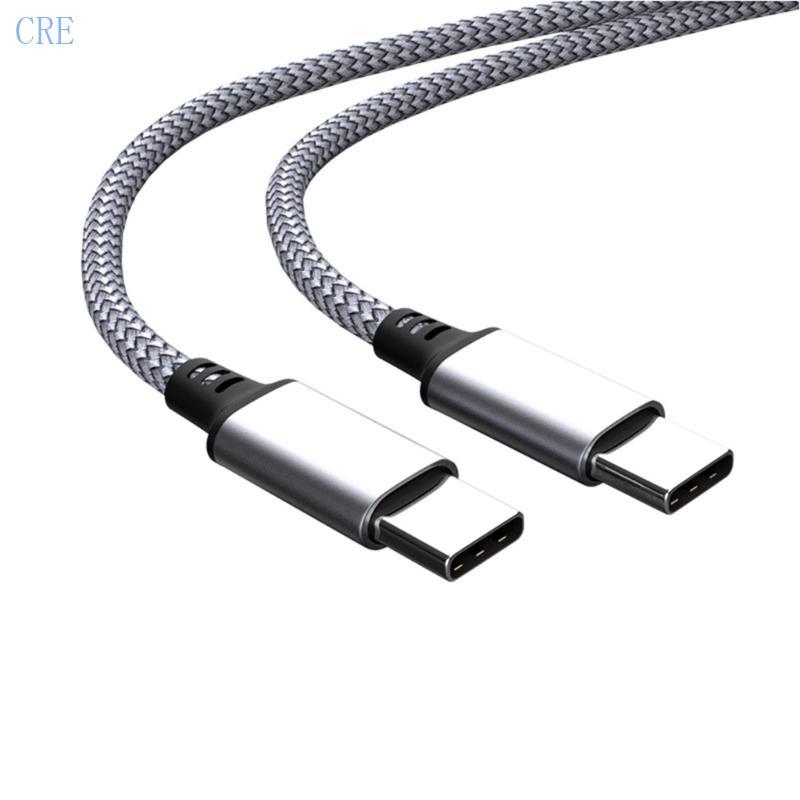 CRE PD60W สาย USB C ถึง Type C PD60W ข้อมูลความเร็วการชาร์จสายถักไนลอน