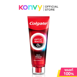 Colgate Optic White O2 Toothpaste คอลเกต ยาสีฟัน 85g (Aromatic Menthol/Peach Osmanthus)
