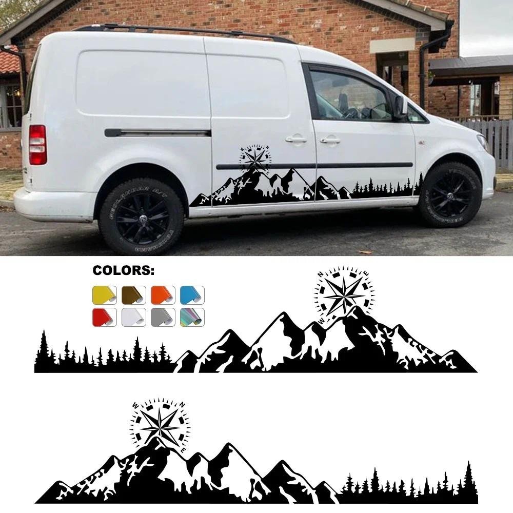 รถ Mountain จัดแต่งทรงผมสติกเกอร์สําหรับ Volkswagen VW Caddy MK1 MK2 MK3 MK4 4 3 2 Maxi Kombi Van Ca