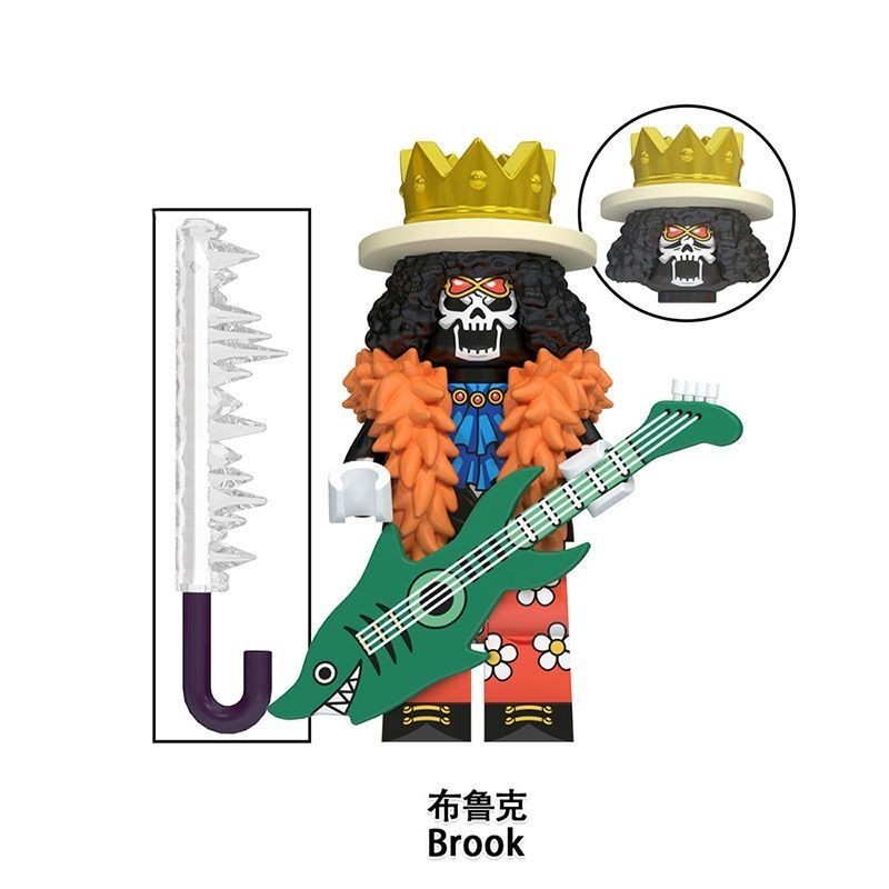 ของแท้ One Piece ใช้งานร่วมกับ Lego Minifigure Monkey D Luffy Frankie Zoro ประกอบอาคารบล็อกของเล่นขน