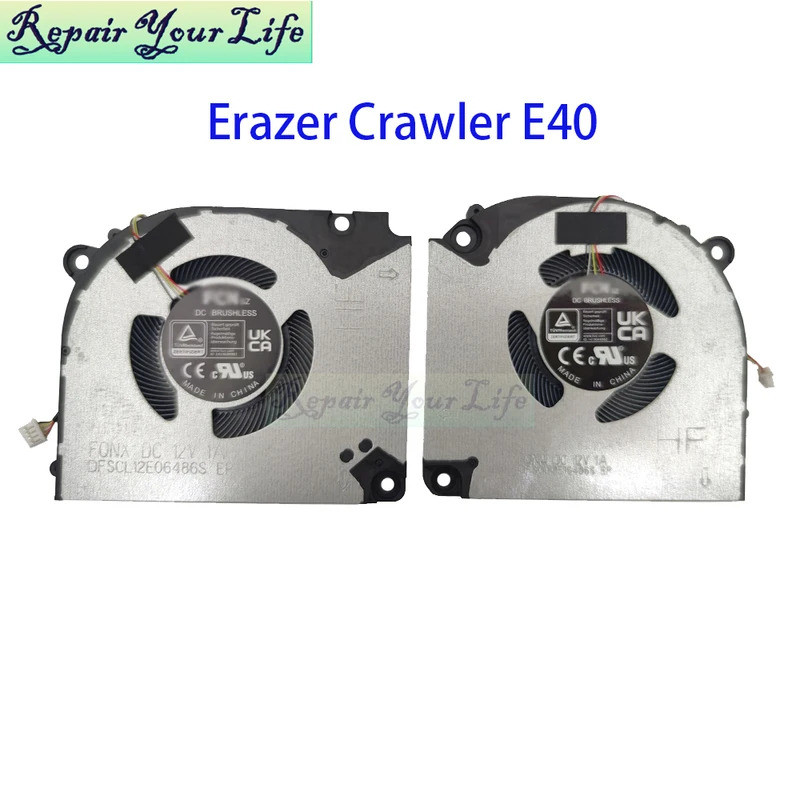 FZLaptop CPU GPU พัดลมระบายความร้อนสําหรับ Medion ERAZER Crawler E40 MD62518 MD62531 MD62536 MD62549